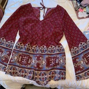 Bell sleeved romper